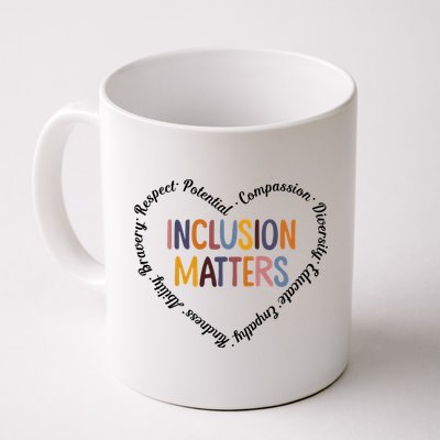 Inclusion Matters Heart Positive Diversity Kindness Matter Mug
