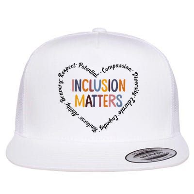 Inclusion Matters Heart Positive Diversity Kindness Matter Flatbill Hat