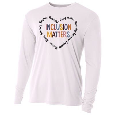 Inclusion Matters Heart Positive Diversity Kindness Matter Cooling Performance Long Sleeve Crew