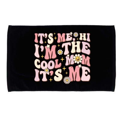 Its Me Hi Im The Cool Mom Its Me Mothers Day Flower Groovy Microfiber Hand Towel