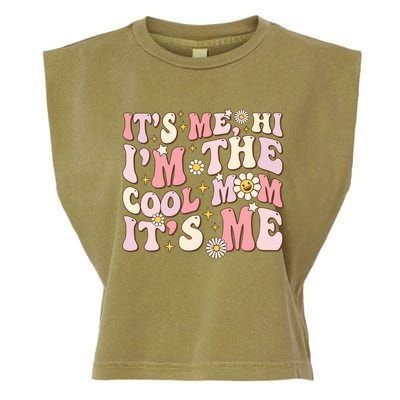 Its Me Hi Im The Cool Mom Its Me Mothers Day Flower Groovy Garment-Dyed Women's Muscle Tee