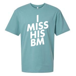 I Miss His BM Funny Sueded Cloud Jersey T-Shirt