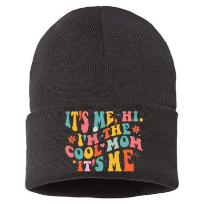 Its Me Hi Im The Cool Mom Its Me Mothers Day Groovy Sustainable Knit Beanie