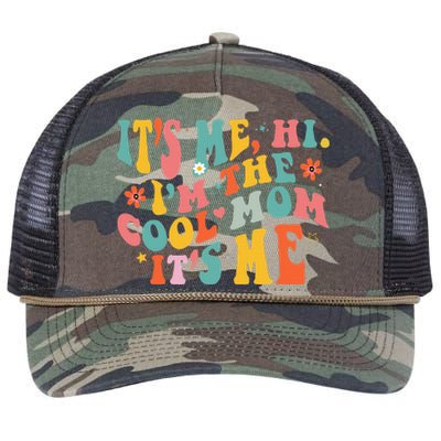 Its Me Hi Im The Cool Mom Its Me Mothers Day Groovy Retro Rope Trucker Hat Cap