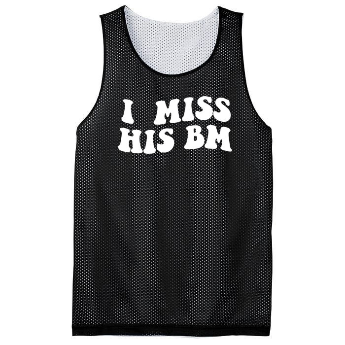 I Miss His BM Funny Mesh Reversible Basketball Jersey Tank