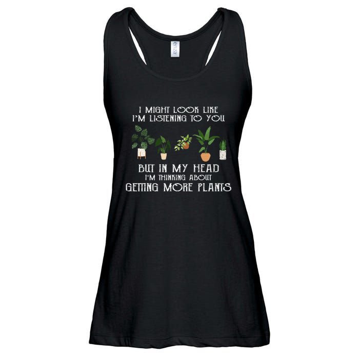 In My Head IM Thinking About Getting More Plants Ladies Essential Flowy Tank