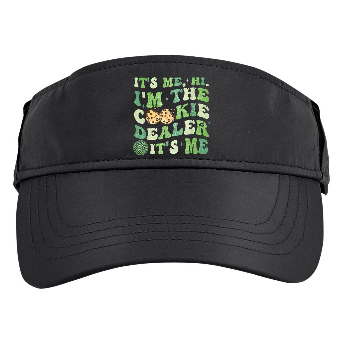 Its Me Hi Im The Cookie Dealer Scout Troop Scouting Adult Drive Performance Visor