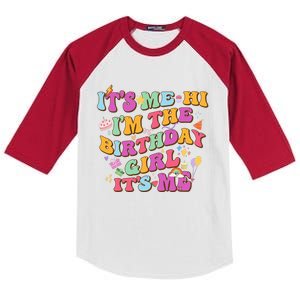 Its Me Hi Im The Birthday Its Me Birthday Party  Kids Colorblock Raglan Jersey