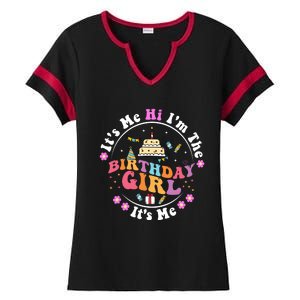 ItS Me Hi IM The Birthday Girl ItS Me Cute Birthday Party Ladies Halftime Notch Neck Tee