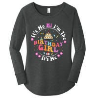 ItS Me Hi IM The Birthday Girl ItS Me Cute Birthday Party Women's Perfect Tri Tunic Long Sleeve Shirt