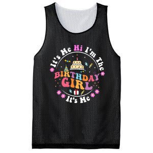 ItS Me Hi IM The Birthday Girl ItS Me Cute Birthday Party Mesh Reversible Basketball Jersey Tank