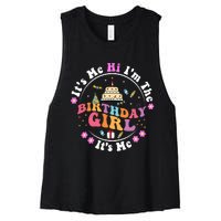 ItS Me Hi IM The Birthday Girl ItS Me Cute Birthday Party Women's Racerback Cropped Tank