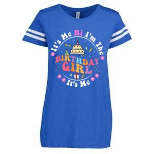 ItS Me Hi IM The Birthday Girl ItS Me Cute Birthday Party Enza Ladies Jersey Football T-Shirt