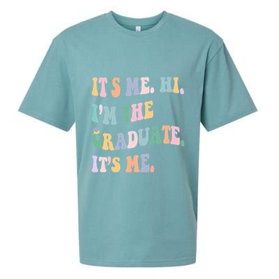 ItS Me Hi IM The Graduate ItS Me Class Of 2024 Senior Mom Sueded Cloud Jersey T-Shirt