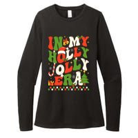 In My Holly Xmas Jolly Era Retro Wavy Christmas Trees Groovy Womens CVC Long Sleeve Shirt