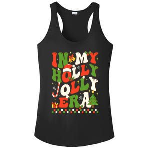 In My Holly Xmas Jolly Era Retro Wavy Christmas Trees Groovy Ladies PosiCharge Competitor Racerback Tank