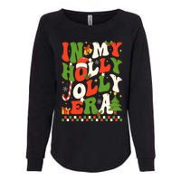 In My Holly Xmas Jolly Era Retro Wavy Christmas Trees Groovy Womens California Wash Sweatshirt