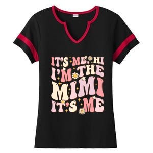 Its Me Hi IM The Mimi ItS Me Funny Groovy Mimi Ladies Halftime Notch Neck Tee