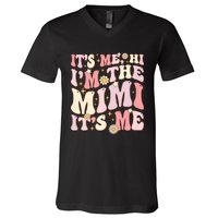 Its Me Hi IM The Mimi ItS Me Funny Groovy Mimi V-Neck T-Shirt