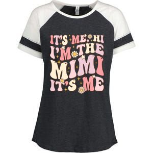 Its Me Hi IM The Mimi ItS Me Funny Groovy Mimi Enza Ladies Jersey Colorblock Tee