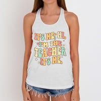 It's Me Hi I'm The Teacher It’s Me Women's Knotted Racerback Tank