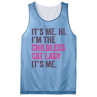 Its Me Hi IM The Childless Cat Lady ItS Me Mesh Reversible Basketball Jersey Tank