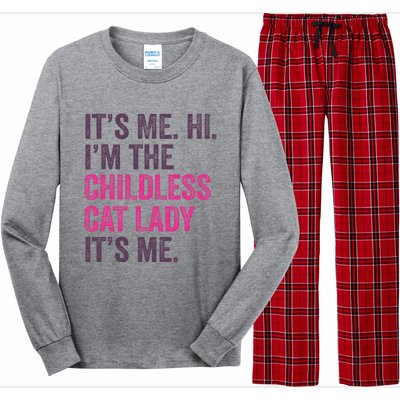 Its Me Hi IM The Childless Cat Lady ItS Me Long Sleeve Pajama Set