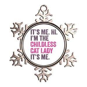 Its Me Hi IM The Childless Cat Lady ItS Me Metallic Star Ornament