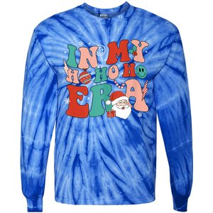 In My Ho Ho Ho Era Santa Claus Xmas Groovy Retro Christmas Gift Tie-Dye Long Sleeve Shirt