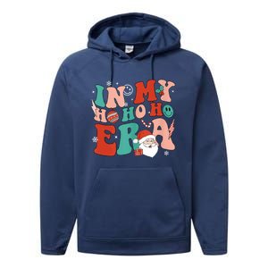 In My Ho Ho Ho Era Santa Claus Xmas Groovy Retro Christmas Gift Performance Fleece Hoodie