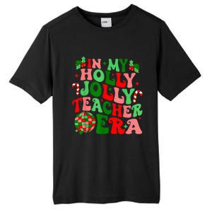 In My Holly Xmas Jolly Teacher Era Teacher Vibes Christmas Tall Fusion ChromaSoft Performance T-Shirt