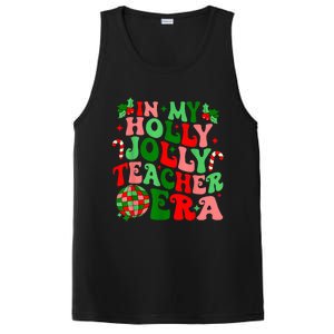 In My Holly Xmas Jolly Teacher Era Teacher Vibes Christmas PosiCharge Competitor Tank