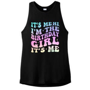 ItS Me Hi IM The Birthday Girl ItS Me Birthday Party Ladies PosiCharge Tri-Blend Wicking Tank