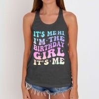 ItS Me Hi IM The Birthday Girl ItS Me Birthday Party Women's Knotted Racerback Tank