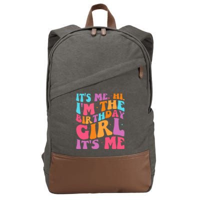 ItS Me Hi IM The Birthday Girl Its Me Birthday Party Women Cotton Canvas Backpack