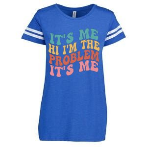 Its Me Hi I'm the Problem Its Me Groovy Retro Enza Ladies Jersey Football T-Shirt