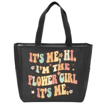 Its Me Hi Im The Flower Girl Its Me Groovy Flower Girl Zip Tote Bag