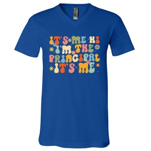 Its Me Hi Im The Principal Teacher Retro Back To School V-Neck T-Shirt