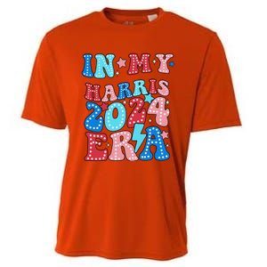 In My Harris 2024 Era Retro Groovy Vote For President Women Cooling Performance Crew T-Shirt