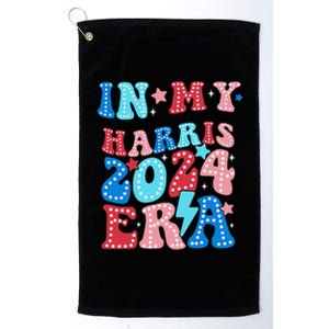 In My Harris 2024 Era Retro Groovy Vote For President Women Platinum Collection Golf Towel