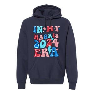 In My Harris 2024 Era Retro Groovy Vote For President Women Premium Hoodie