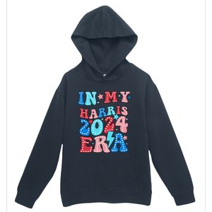 In My Harris 2024 Era Retro Groovy Vote For President Women Urban Pullover Hoodie