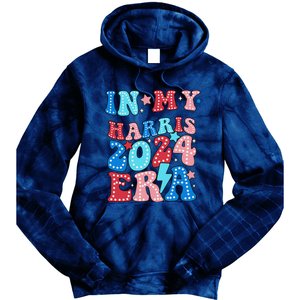 In My Harris 2024 Era Retro Groovy Vote For President Women Tie Dye Hoodie