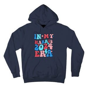 In My Harris 2024 Era Retro Groovy Vote For President Women Tall Hoodie