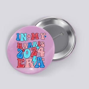 In My Harris 2024 Era Retro Groovy Vote For President Women Button