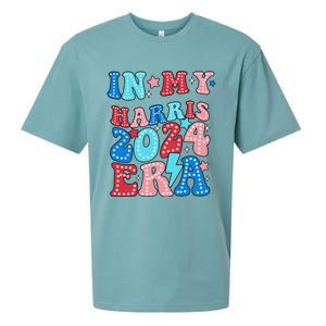 In My Harris 2024 Era Retro Groovy Vote For President Women Sueded Cloud Jersey T-Shirt