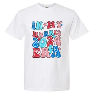 In My Harris 2024 Era Retro Groovy Vote For President Women Garment-Dyed Heavyweight T-Shirt