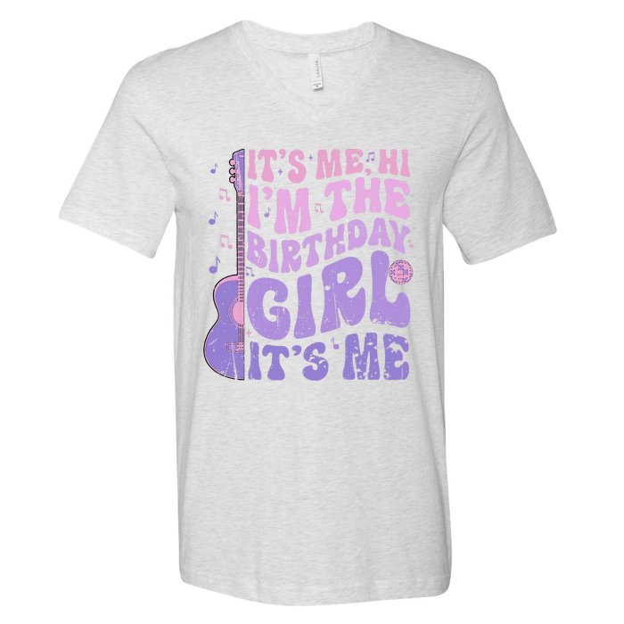 ItS Me Hi IM The Birthday Girl ItS Me Cute Birthday Party V-Neck T-Shirt