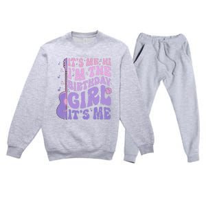 ItS Me Hi IM The Birthday Girl ItS Me Cute Birthday Party Premium Crewneck Sweatsuit Set