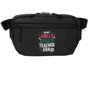 In My Holly Xmas Jolly Teacher Era Holiday Christmas Vibe Crossbody Pack